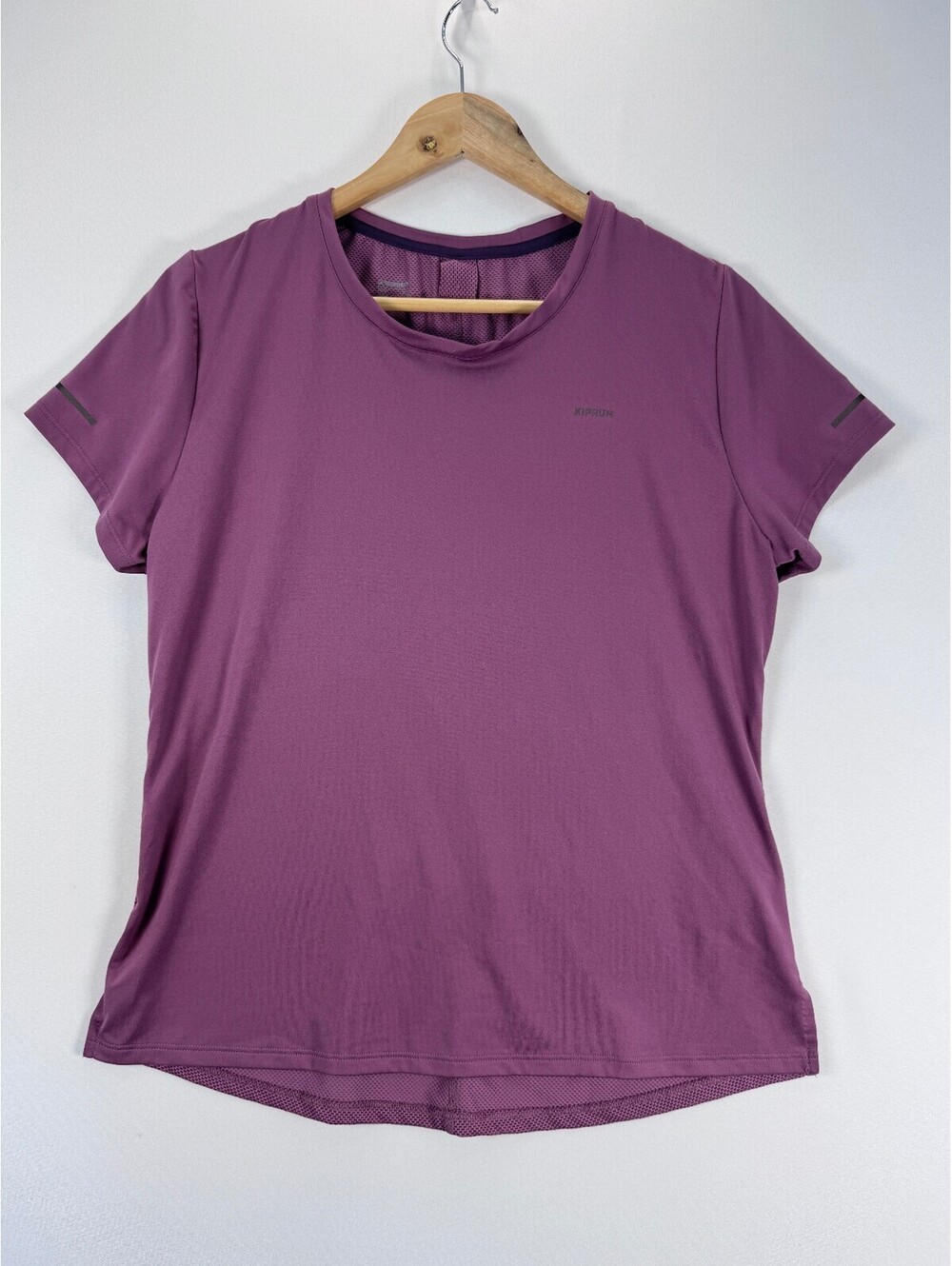 Women’s Purple Mesh Back Running Shirt Reflective Quick Dry Kiprun Medium